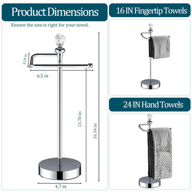 ROLABAM crystal-top towel holder adds elegance while keeping towels accessible