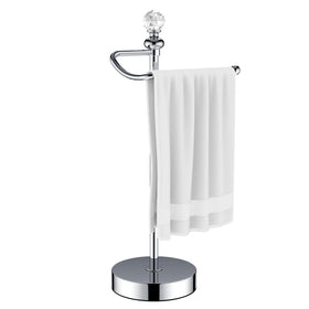 ROLABAM heavy weighted towel holder with crystal ball for stable countertop use
