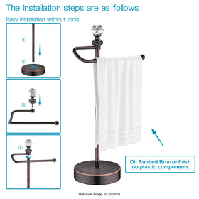 ROLABAM oil rubbed bronze finish complements classic bathroom or kitchen decor.