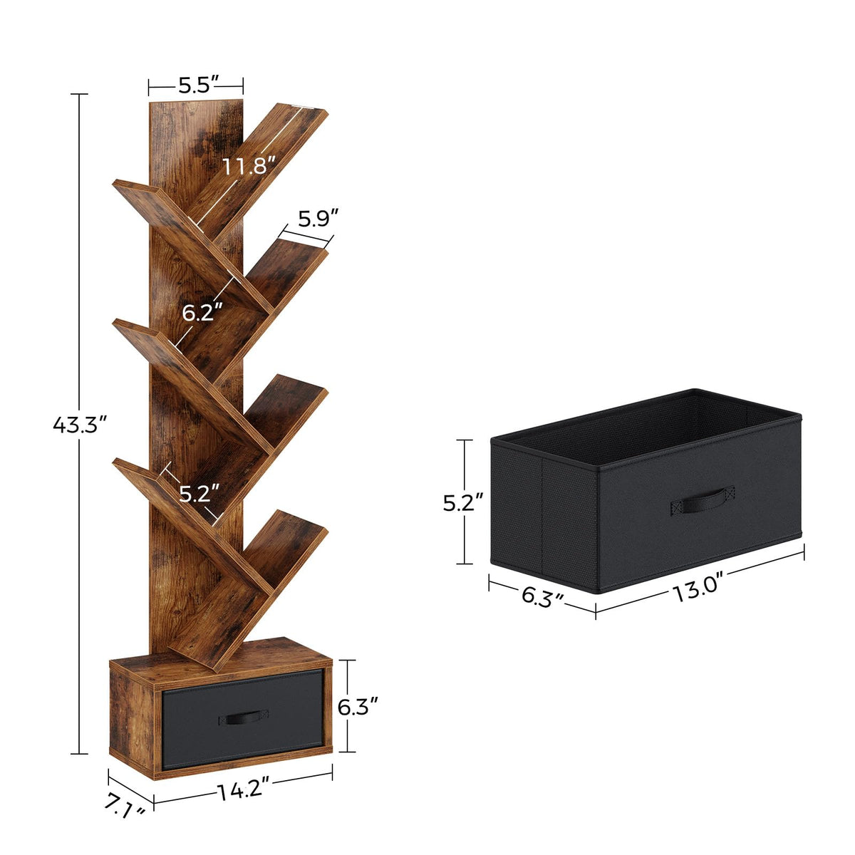 Rolanstar rustic brown finish detail highlights wood texture.