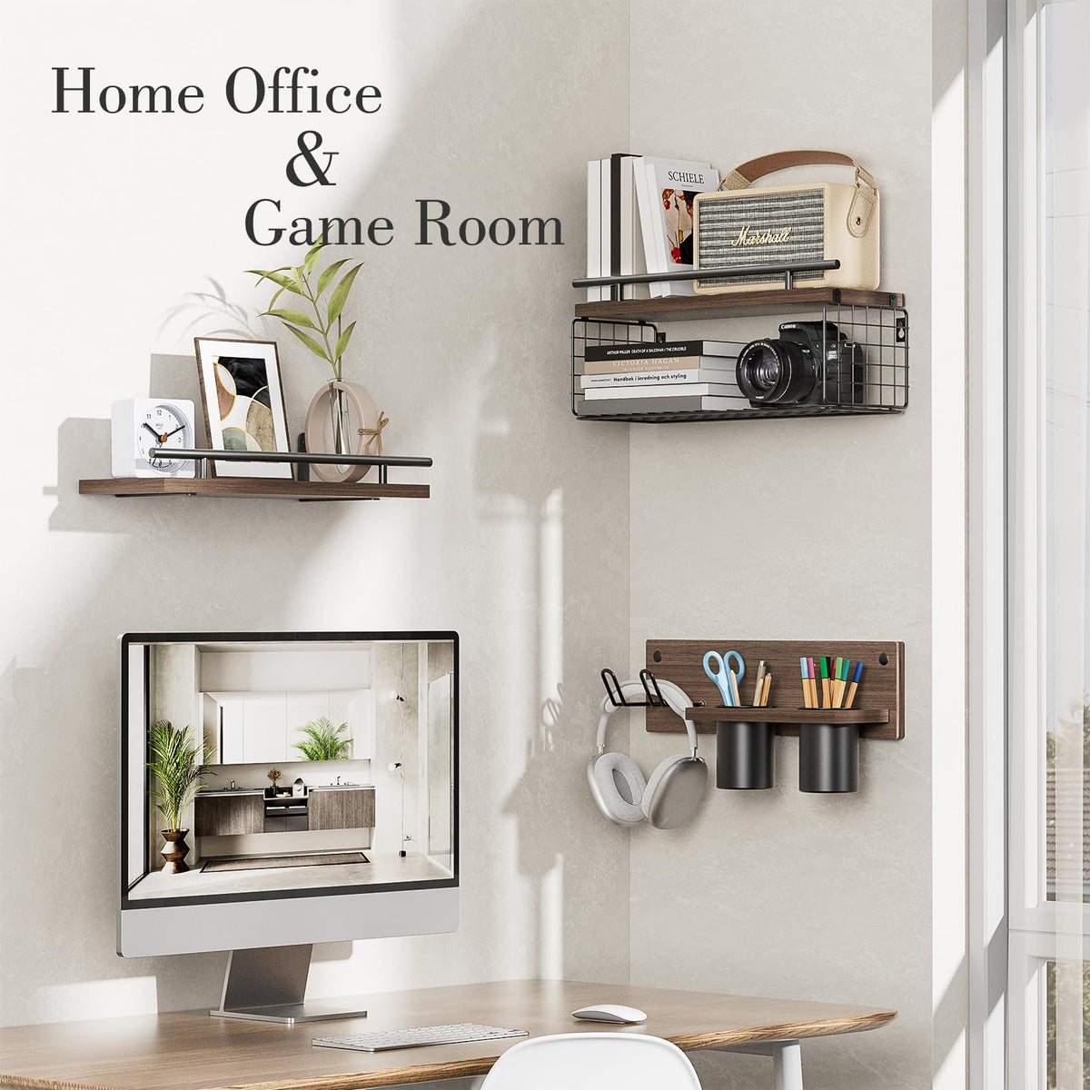 RoleDes versatile set works in bathroom, kitchen, study, or bedroom storage.