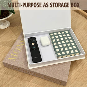 RolenBox desk organization decorative books for tidy workspaces.