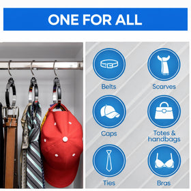 Rolly Hanger can mount on doors or freestanding racks to maximize space.