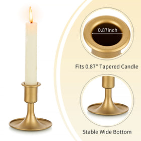 Romadedi Christmas party decor using gold hurricane holders