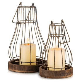 Romadedi lanterns with rustic farmhouse style for warm candlelight.