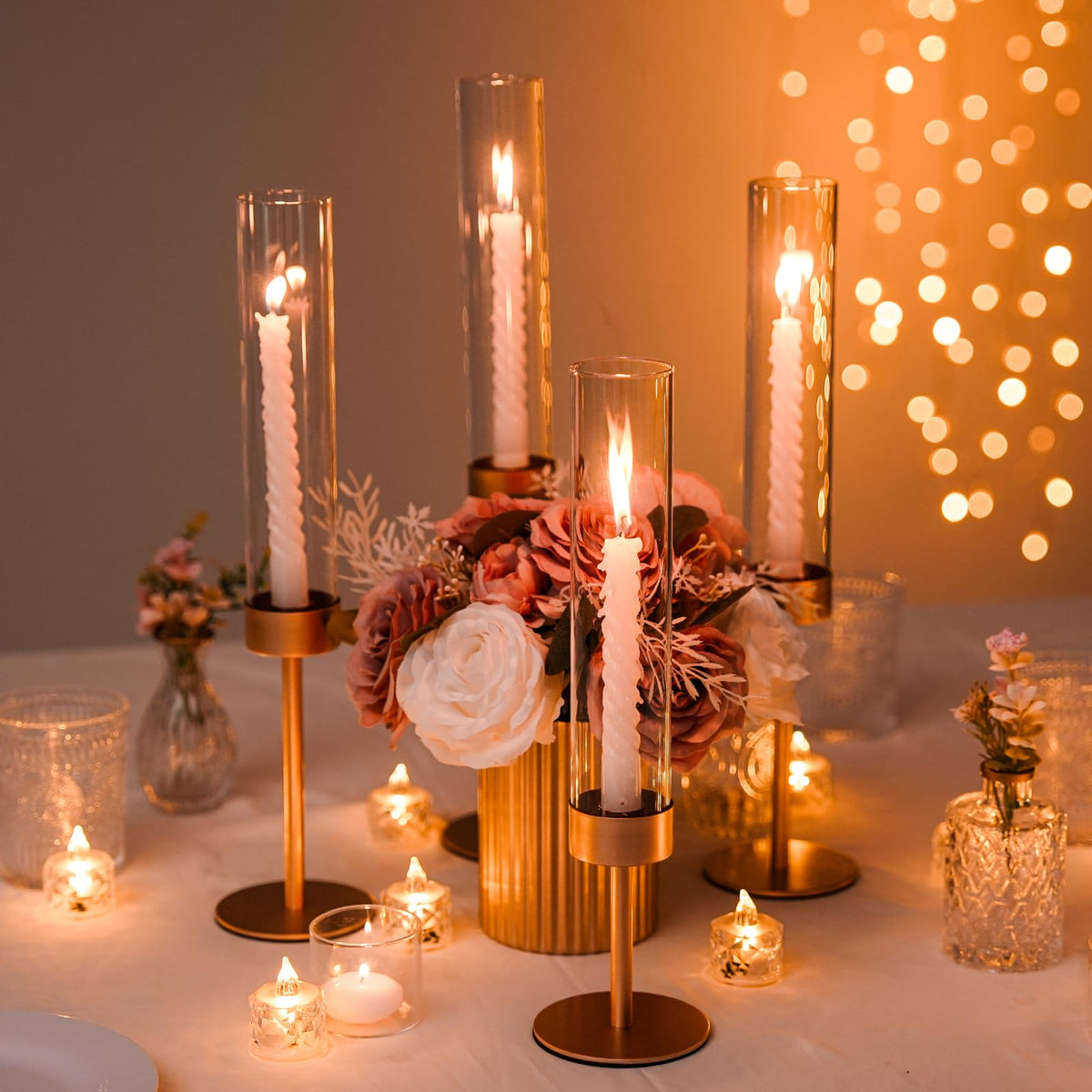 Romadedi six-piece set elevates table decor with timeless elegance.