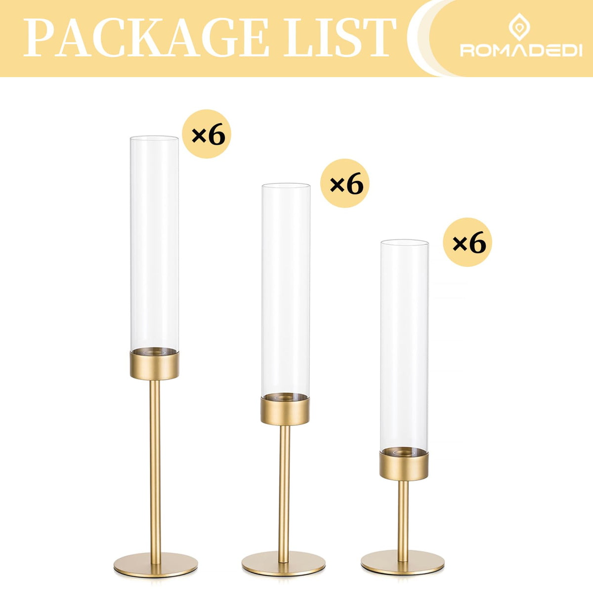 Romadedi outdoor party candle holders bring charm to patios and lawns.