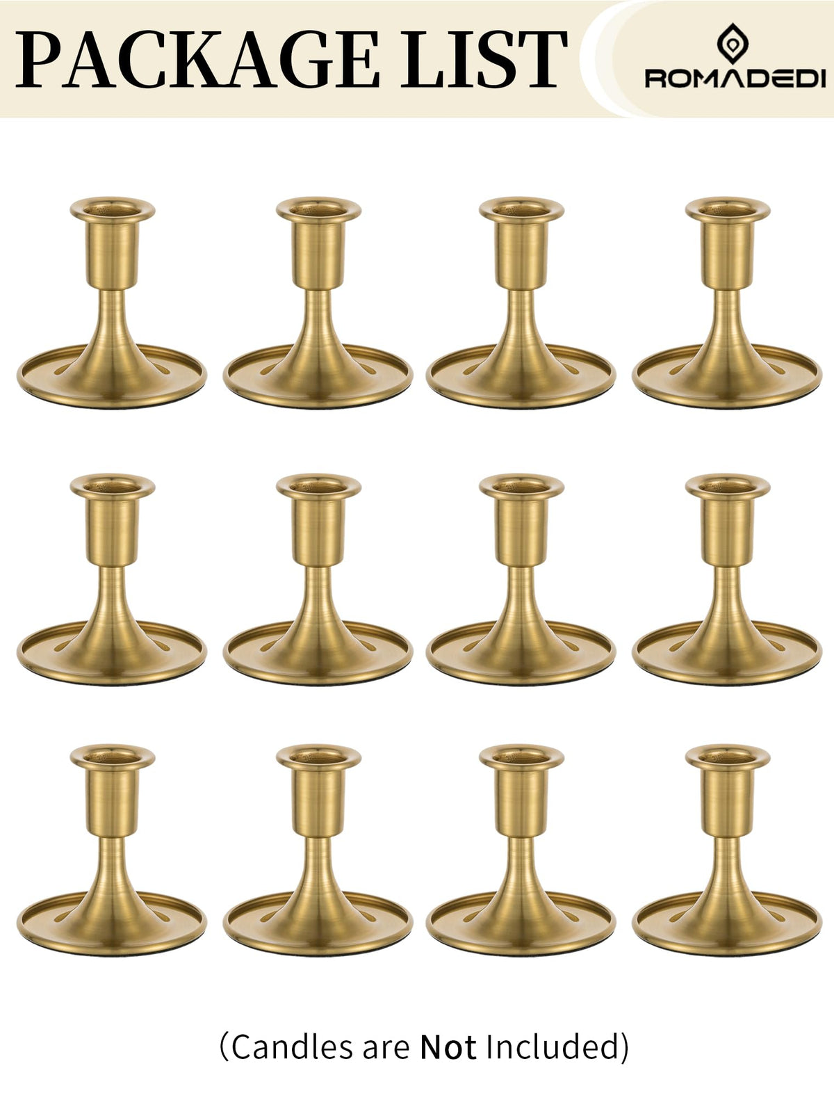 Romadedi stable-base-sleek-design ensures a steady candle display.