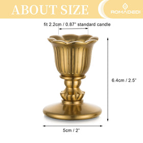 Romadedi taper candlestick holders on a mantel showing brushed finish