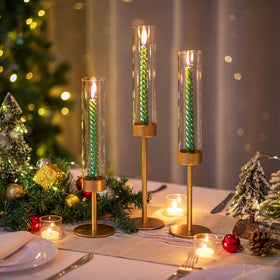 Romadedi three-heights candlestick collection offers versatile display options.