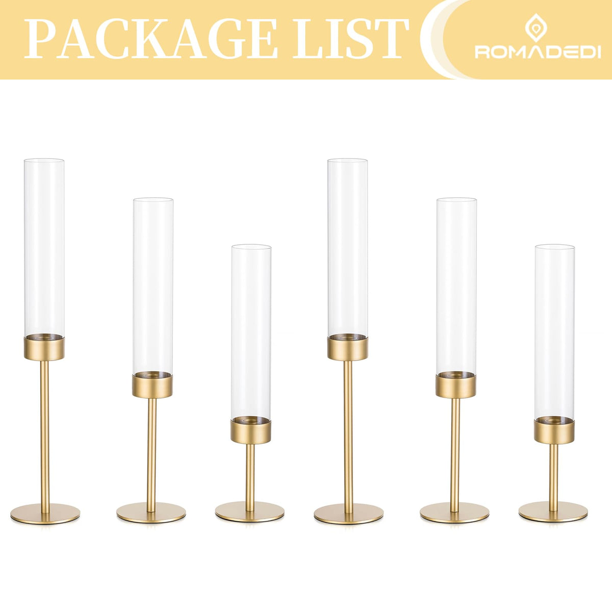 Romadedi hurricane holds standard tapered candles securely.