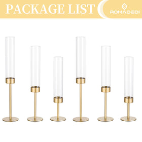 Romadedi hurricane holds standard tapered candles securely.