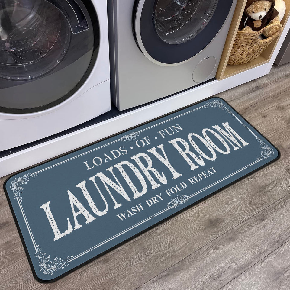 ROMAMIGO laundry room rug non-slip for stable footing in busy spaces