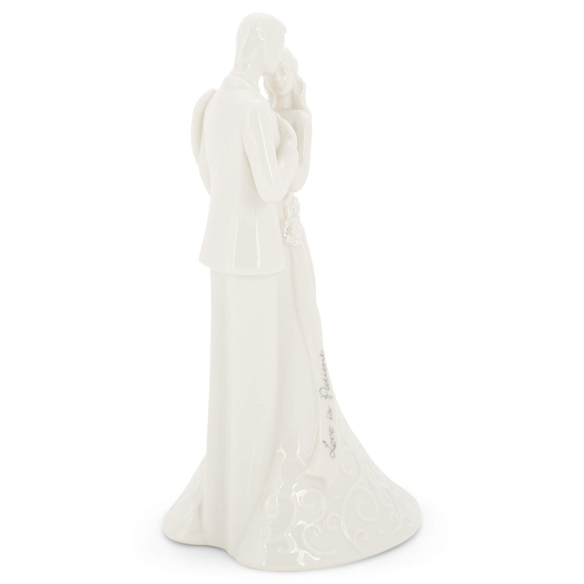 Roman elegant bride and groom figurine enhances keepsake display after the ceremony