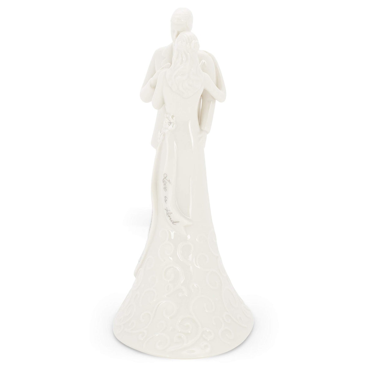 Roman porcelain-finish topper with intricate detail for a refined wedding look