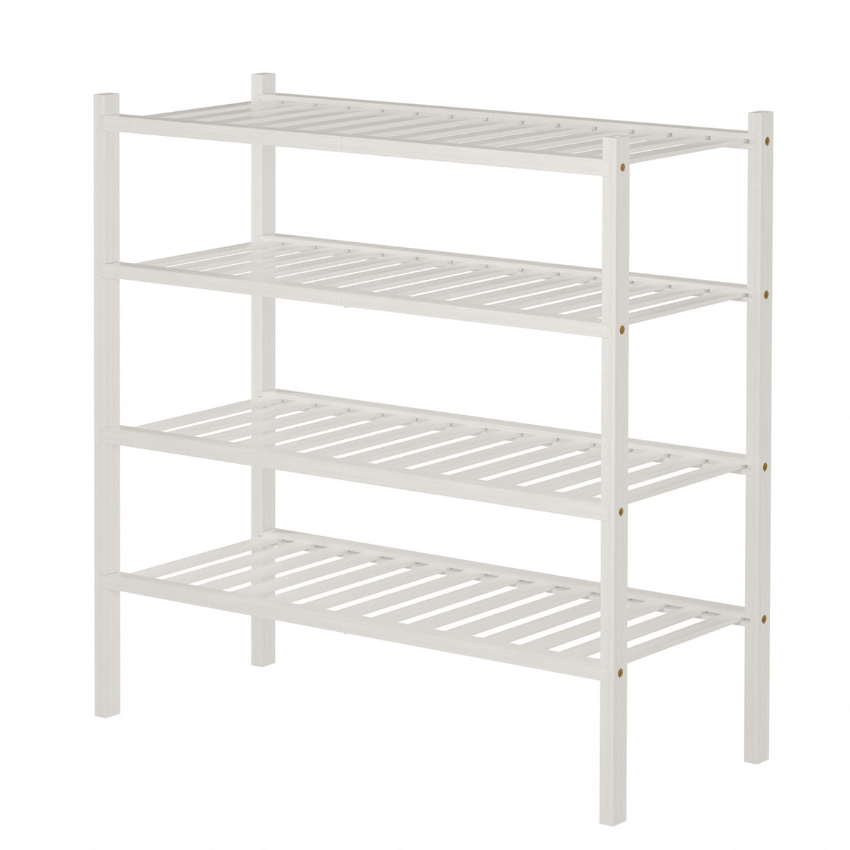 ROMGUAR CRAFT bamboo shelf with white finish complements modern decor