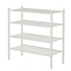 ROMGUAR CRAFT bamboo shelf with white finish complements modern decor