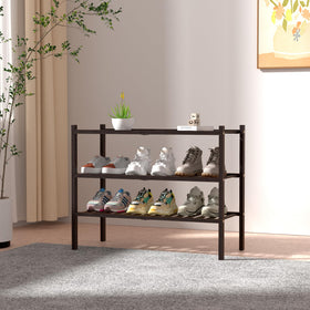 Close-up of ROMGUAR CRAFT bamboo rack showing sturdy joints and natural texture.