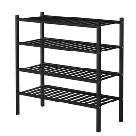 ROMGUAR CRAFT bamboo shoe rack durable construction supports daily use