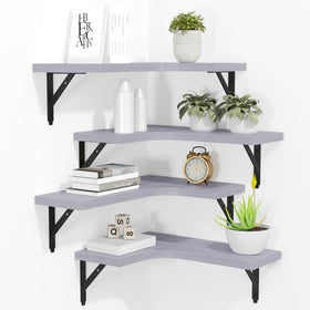 ROMGUAR CRAFT corner floating shelves maximize corner storage for small spaces