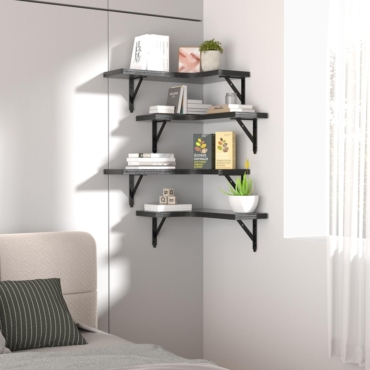 ROMGUAR CRAFT easy-install shelves come with a clear setup guide.