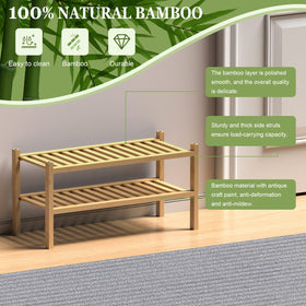 ROMGUAR CRAFT entryway organizer in bamboo fits hallway decor