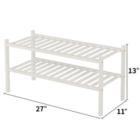 ROMGUAR CRAFT entryway bamboo rack shows natural texture and durable construction.
