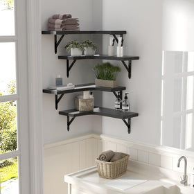 ROMGUAR CRAFT lacquer-coated wood shelves offer durability against moisture and wear.
