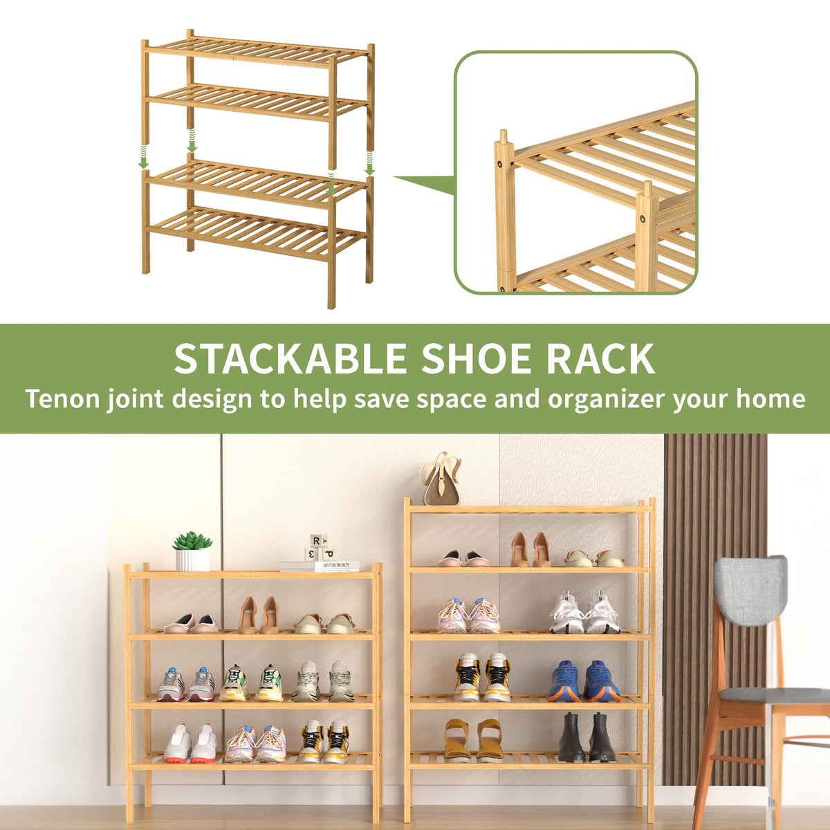 ROMGUAR CRAFT multifunctional storage bamboo, versatile for towels, books, and decor