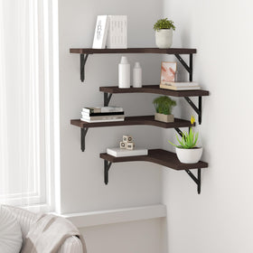 ROMGUAR CRAFT wood shelves hold up to 40 lbs of decor.