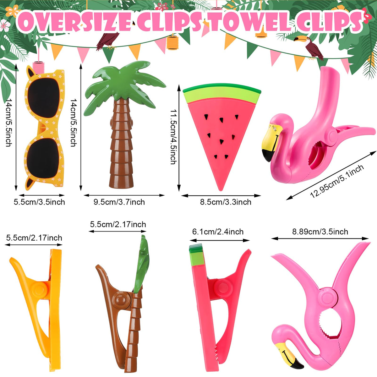 Romooa watermelon towel clip brightening poolside while holding towels in place