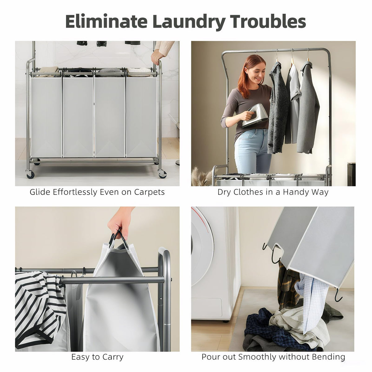 ROMOON heavy-duty handles simplify unloading without spills