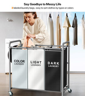 ROMOON removable bags for simple loading and unloading of laundry