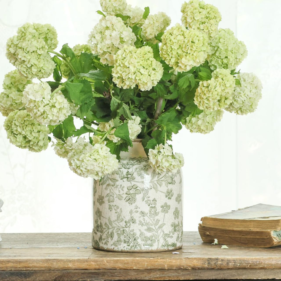 Ronasip vintage chinoiserie vase with ice-cracked glaze adds antique charm to shelves