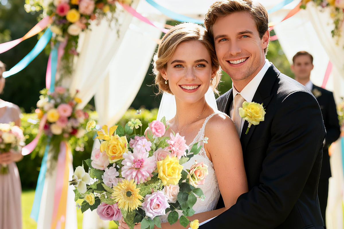 Rongflower bouquet blossoms for elegant bridesmaid arrangements.