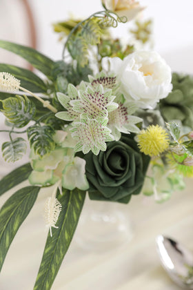 Rongflower party decor artificial flowers quick, mess-free styling.