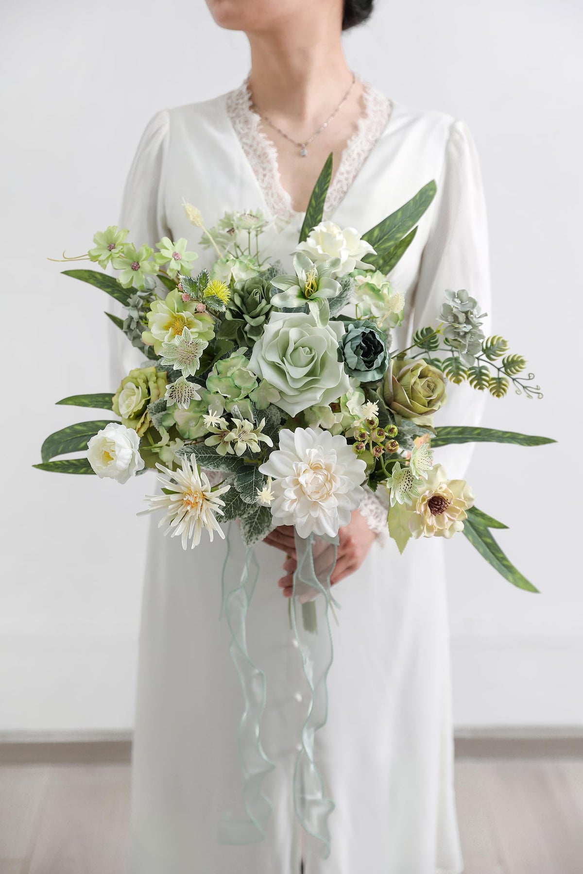 Rongflower wedding bouquet DIY flowers with realistic textures for elegant arrangements.