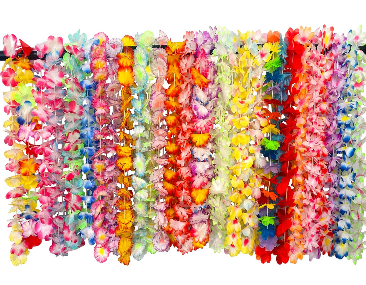 Ronghui leis measure 40 inches, suitable for adults and most kids.