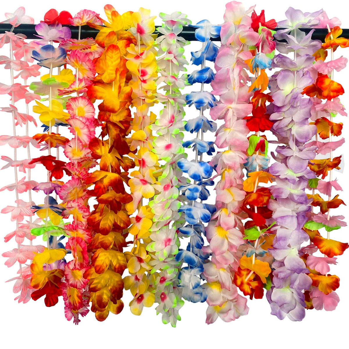 Ronghui leis ideal for luau themes, graduations, and beach events.