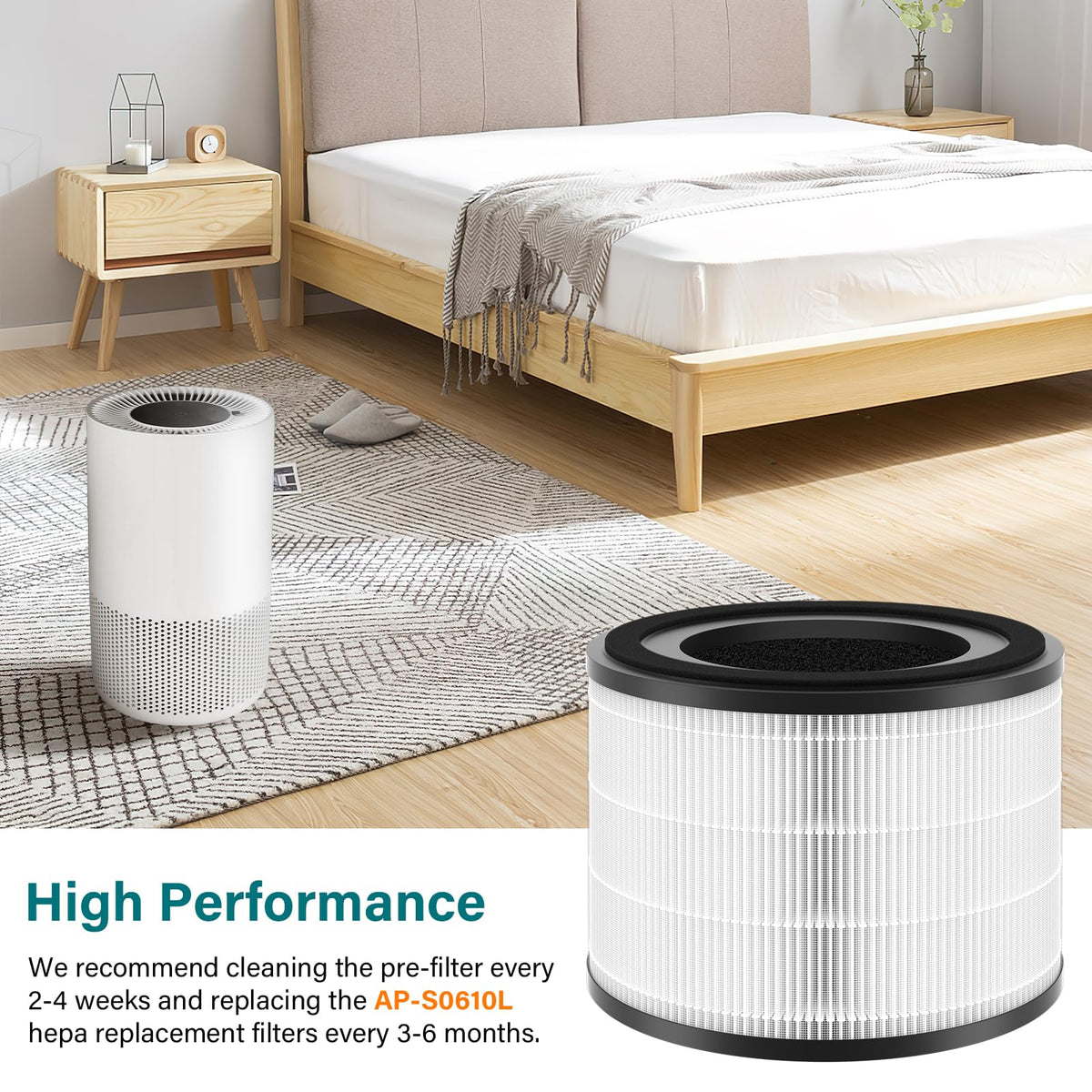 RONGJU AP-S0610L activated-carbon layer reduces odors.