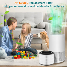RONGJU AP-S0610L three-in-one filter with three stages for versatile protection.