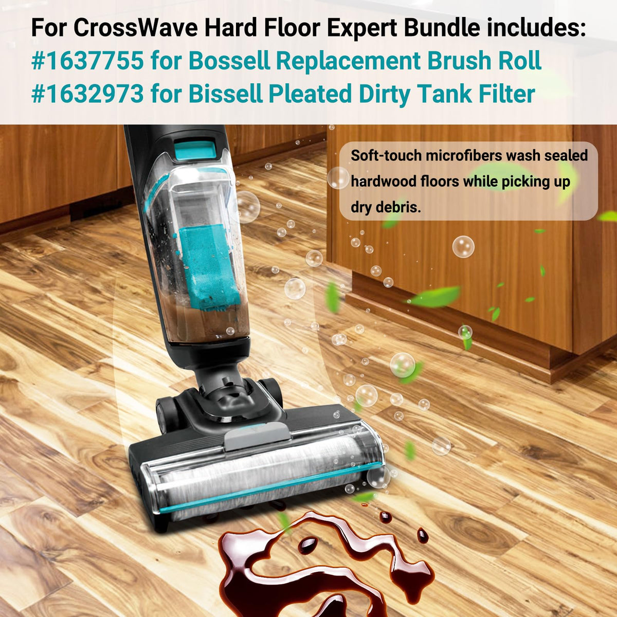 RONGJU CrossWave 3831 compatibility badge demonstrates fit for the model.