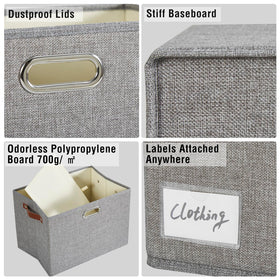 Four handles on the Roobyl storage bin for easy lifting from any side.