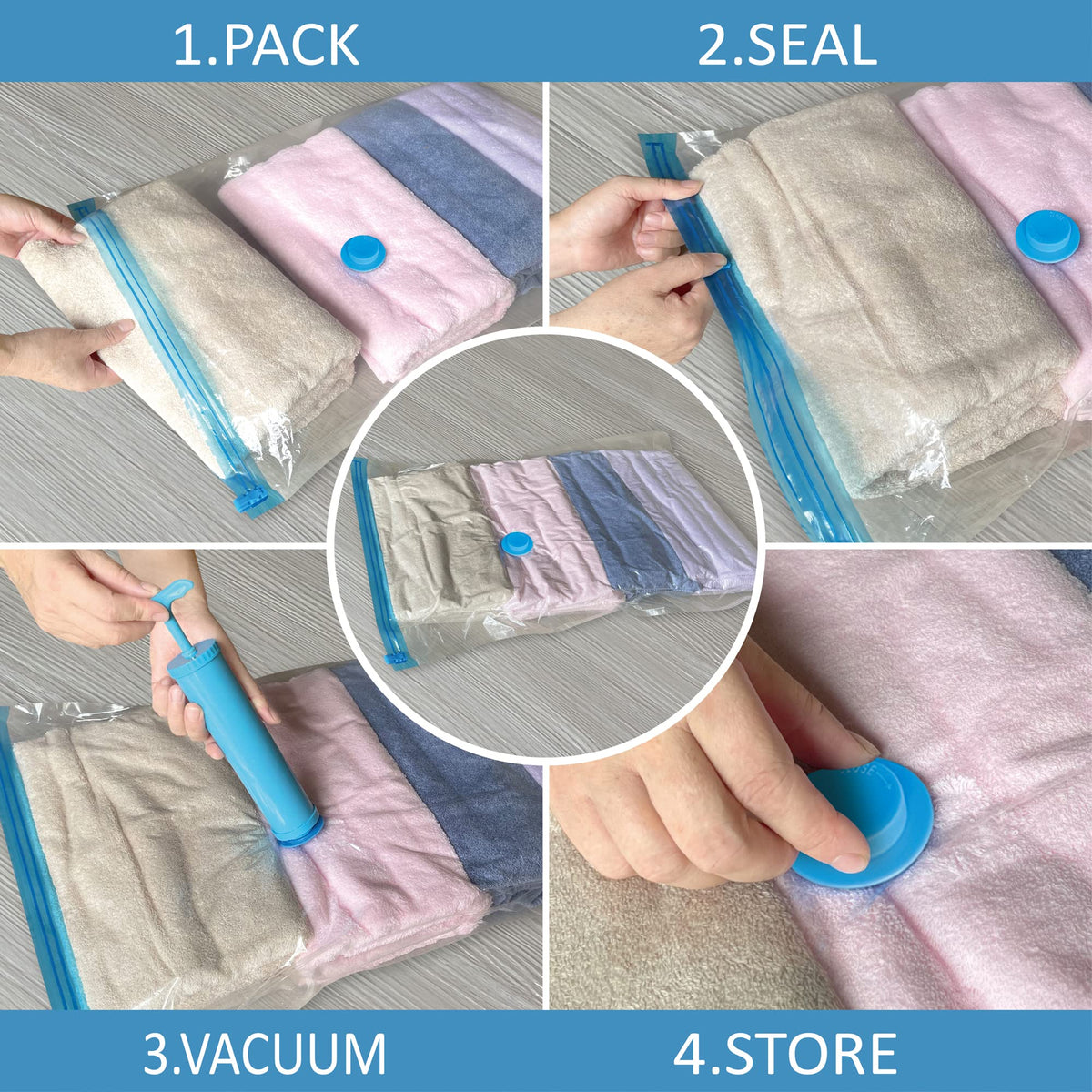 Roomimaster bags in use demonstrate easy packing at home or on trips.