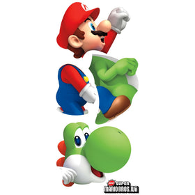 RoomMates giant wall decals for a playful room makeover with Mario and Yoshi