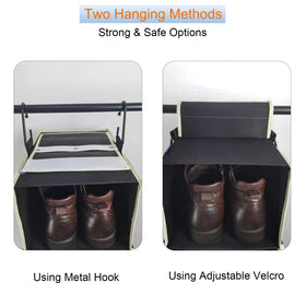 RoomTalk 8-shelf closet organizer keeps footwear and garments neatly arranged.