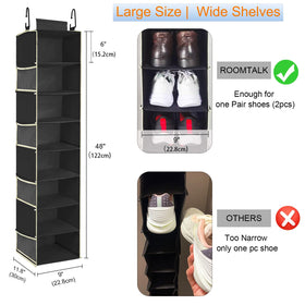 RoomTalk shoe organizer showcases side pockets for quick access and extra storage.