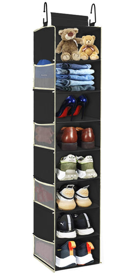 RoomTalk large hanging organizer with eight shelves for shoes and clothes.