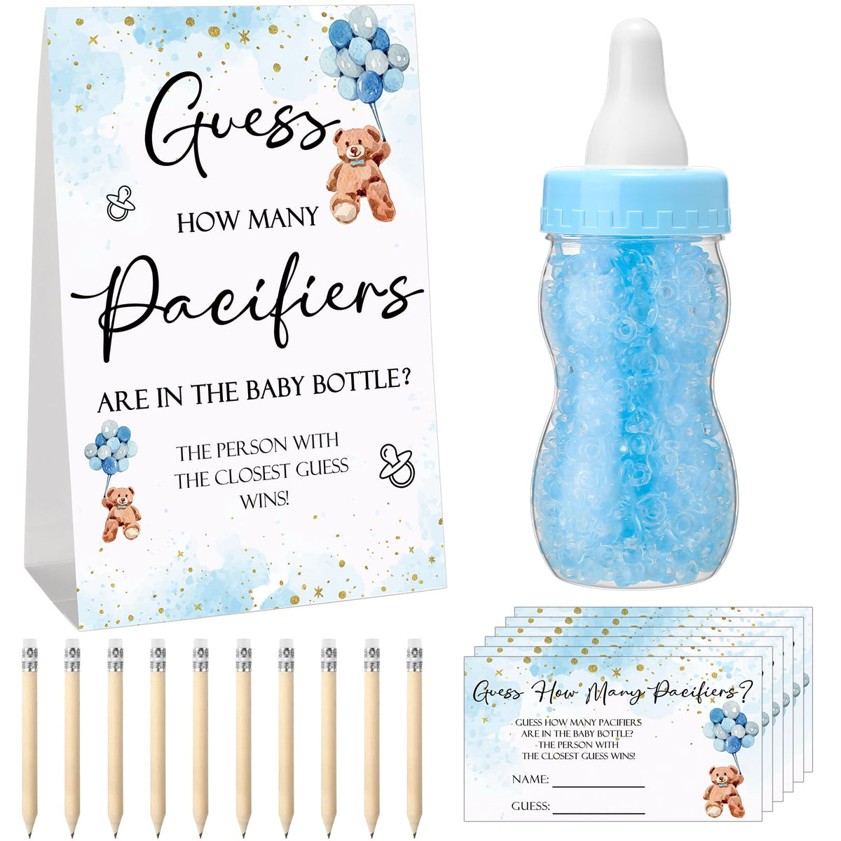 Roowest Guess How Many Pacifiers game sign to boost guest engagement at the party