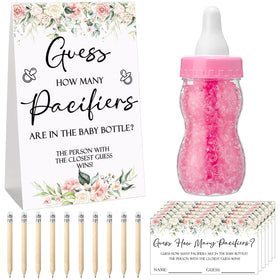 Roowest Guess How Many Pacifiers sign for elegant baby shower games